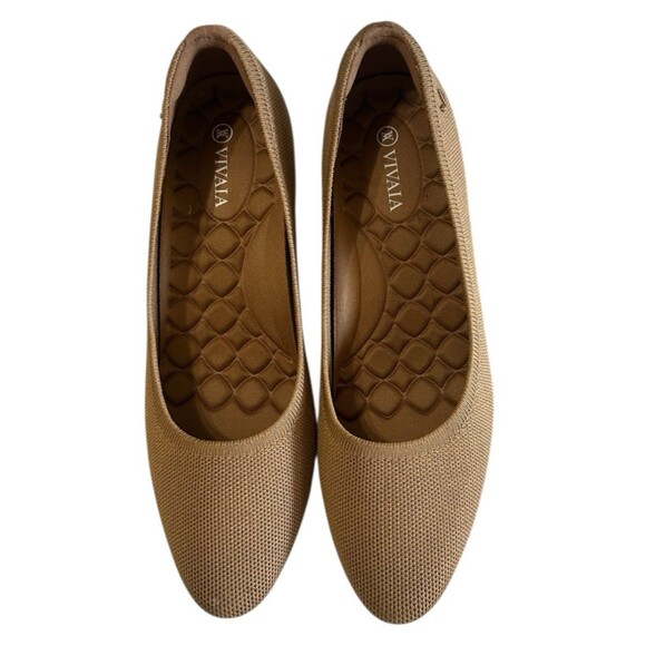 Vivaia Tamia Wedge Pro Tan Heel Almond Toe Diamond Padded Comfort EU 40 / US 9 - Picture 4 of 13